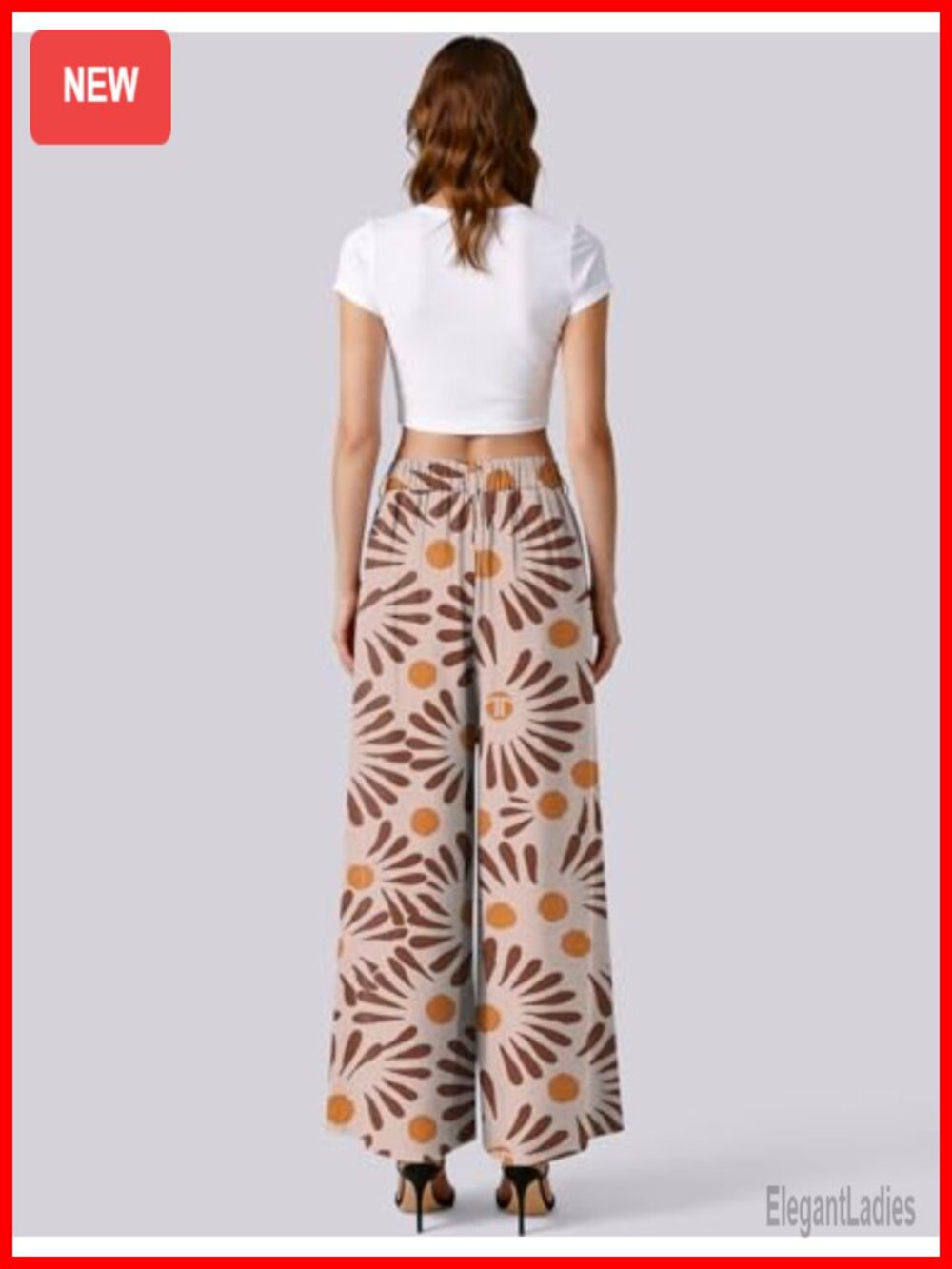 Womens Linen Palazzo Pants High Waist Pleated Wide Leg Trousers Pockets - Picture 4 of 6